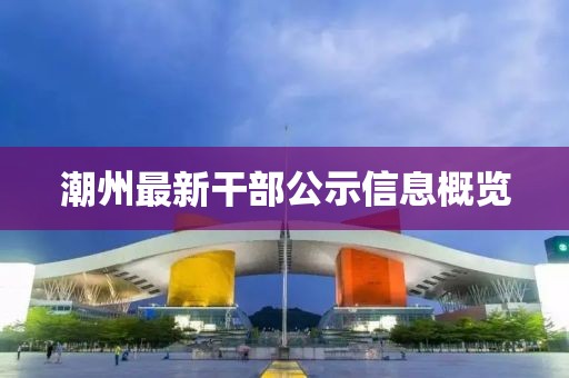 潮州最新干部公示信息概览