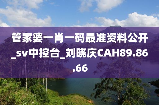 管家婆一肖一码最准资料公开_sv中控台_刘晓庆CAH89.86.66