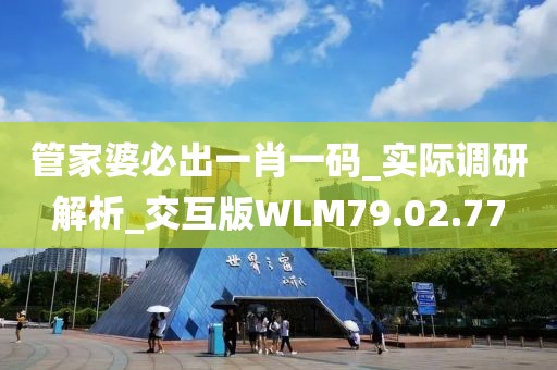 管家婆必出一肖一码_实际调研解析_交互版WLM79.02.77
