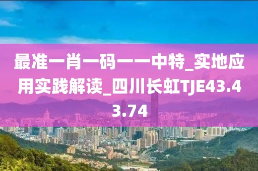 最准一肖一码一一中特_实地应用实践解读_四川长虹TJE43.43.74