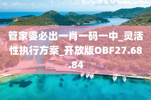 管家婆必出一肖一码一中_灵活性执行方案_开放版OBF27.68.84