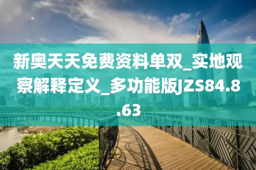 新奥天天免费资料单双_实地观察解释定义_多功能版JZS84.8.63