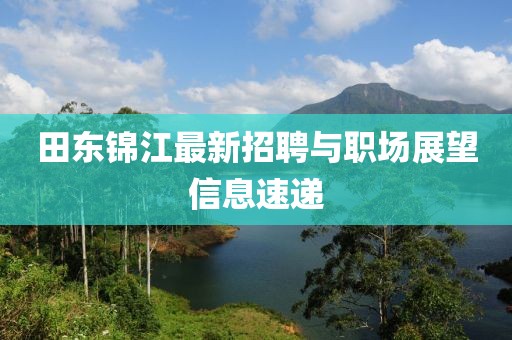 田东锦江最新招聘与职场展望信息速递