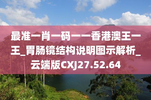 最准一肖一码一一香港澳王一王_胃肠镜结构说明图示解析_云端版CXJ27.52.64