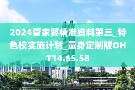 2024管家婆精准资料第三_特色校实施计划_量身定制版OHT14.65.58