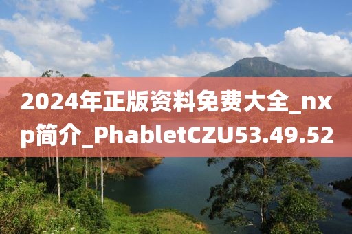 2024年正版资料免费大全_nxp简介_PhabletCZU53.49.52