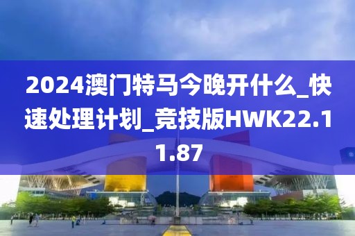 2024澳门特马今晚开什么_快速处理计划_竞技版HWK22.11.87