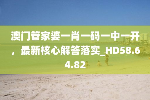 澳门管家婆一肖一码一中一开，最新核心解答落实_HD58.64.82
