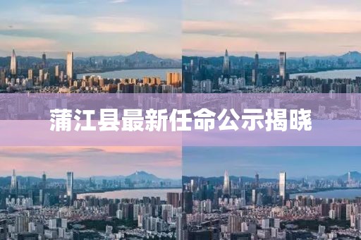 蒲江县最新任命公示揭晓