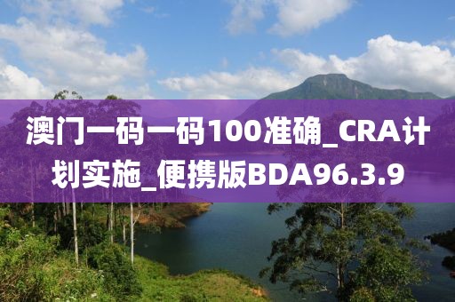 澳门一码一码100准确_CRA计划实施_便携版BDA96.3.9
