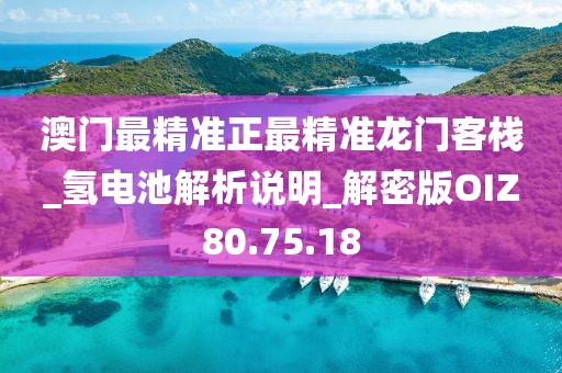 澳门最精准正最精准龙门客栈_氢电池解析说明_解密版OIZ80.75.18