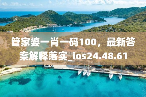 管家婆一肖一码100，最新答案解释落实_ios24.48.61