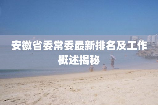 安徽省委常委最新排名及工作概述揭秘