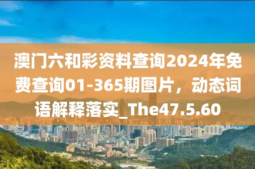 澳门六和彩资料查询2024年免费查询01-365期图片，动态词语解释落实_The47.5.60