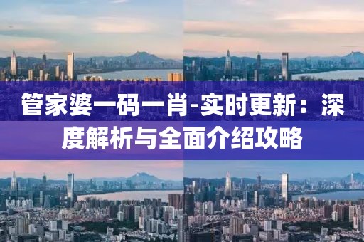管家婆一码一肖-实时更新：深度解析与全面介绍攻略