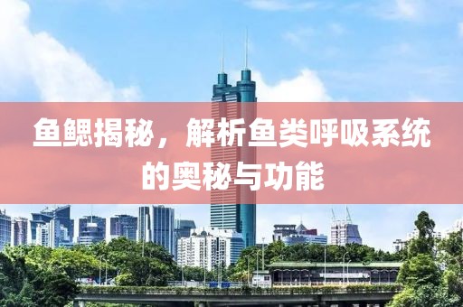鱼鳃揭秘，解析鱼类呼吸系统的奥秘与功能