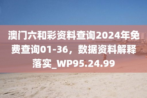 澳门六和彩资料查询2024年免费查询01-36，数据资料解释落实_WP95.24.99