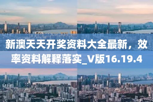 新澳天天开奖资料大全最新，效率资料解释落实_V版16.19.40