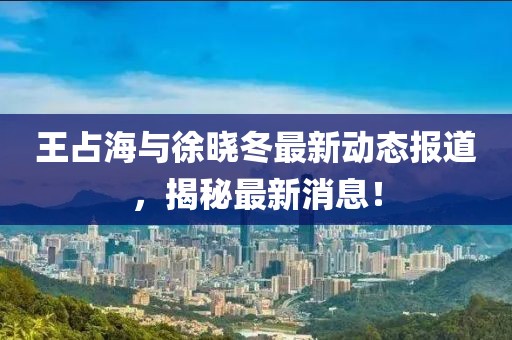 王占海与徐晓冬最新动态报道，揭秘最新消息！