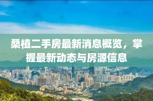 桑植二手房最新消息概览，掌握最新动态与房源信息