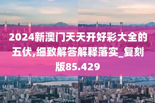 2024新澳门天天开好彩大全的五伏,细致解答解释落实_复刻版85.429
