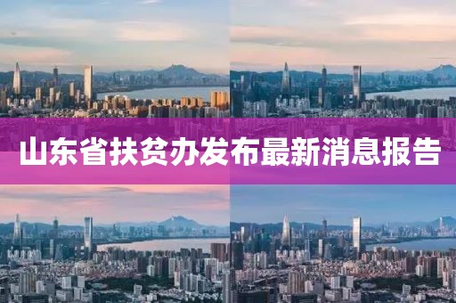 山东省扶贫办发布最新消息报告