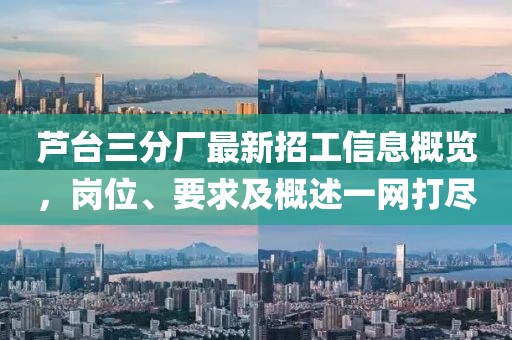 芦台三分厂最新招工信息概览，岗位、要求及概述一网打尽