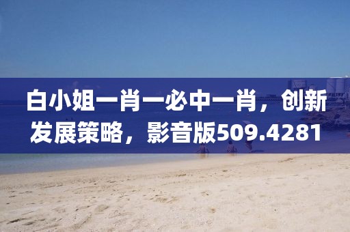 白小姐一肖一必中一肖，创新发展策略，影音版509.4281
