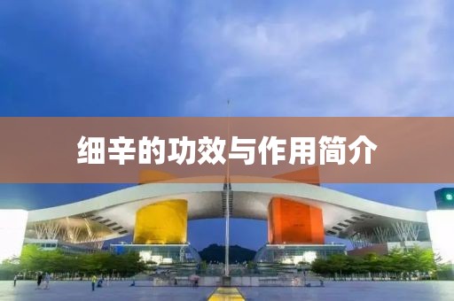 细辛的功效与作用简介