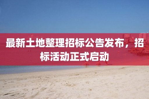 最新土地整理招标公告发布，招标活动正式启动