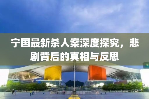 宁国最新杀人案深度探究，悲剧背后的真相与反思