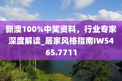 新澳100%中奖资料，行业专家深度解读_居家风格指南IW5465.7711