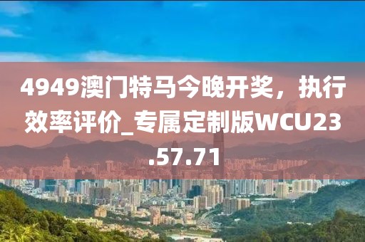 4949澳门特马今晚开奖，执行效率评价_专属定制版WCU23.57.71