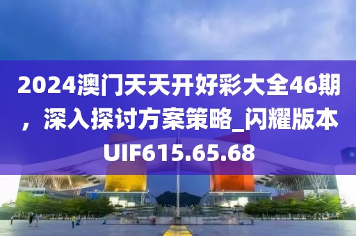 2024澳门天天开好彩大全46期，深入探讨方案策略_闪耀版本UIF615.65.68
