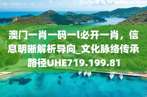 澳门一肖一码一l必开一肖，信息明晰解析导向_文化脉络传承路径UHE719.199.81