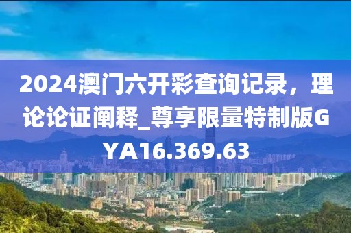 2024澳门六开彩查询记录，理论论证阐释_尊享限量特制版GYA16.369.63