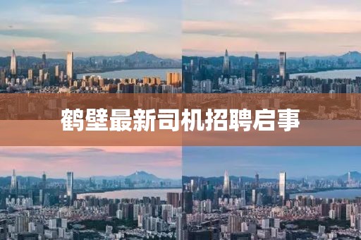 鹤壁最新司机招聘启事