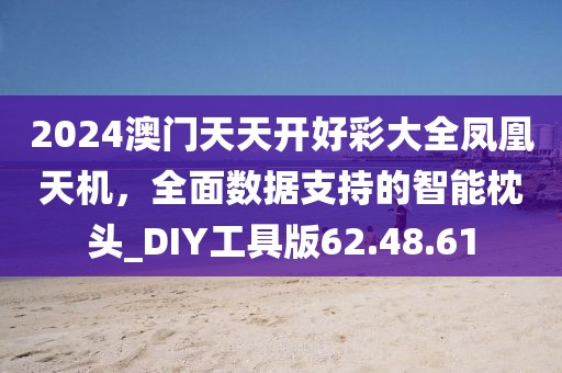 2024澳门天天开好彩大全凤凰天机，全面数据支持的智能枕头_DIY工具版62.48.61