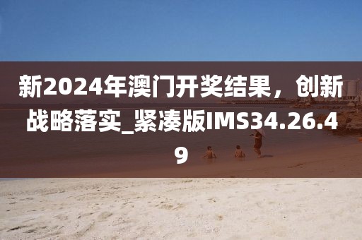 新2024年澳门开奖结果，创新战略落实_紧凑版IMS34.26.49