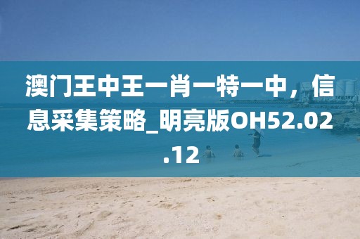 澳门王中王一肖一特一中，信息采集策略_明亮版OH52.02.12