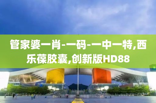 管家婆一肖-一码-一中一特,西乐葆胶囊,创新版HD88