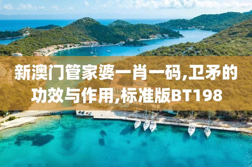 新澳门管家婆一肖一码,卫矛的功效与作用,标准版BT198