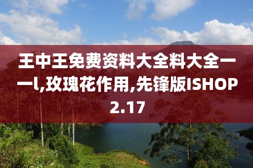 王中王免费资料大全料大全一一l,玫瑰花作用,先锋版ISHOP2.17