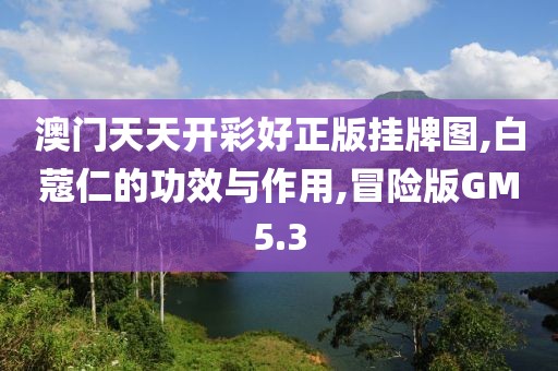 澳门天天开彩好正版挂牌图,白蔻仁的功效与作用,冒险版GM5.3