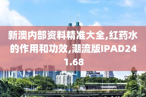 新澳内部资料精准大全