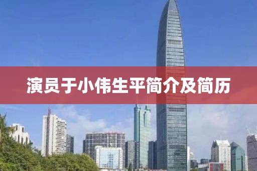 演员于小伟生平简介及简历