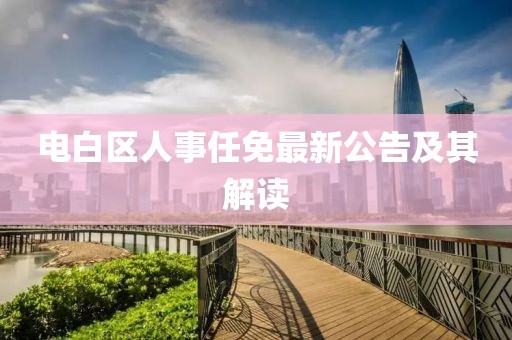 电白区人事任免最新公告及其解读