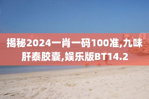 揭秘2024一肖一码100准,九味肝泰胶囊,娱乐版BT14.2