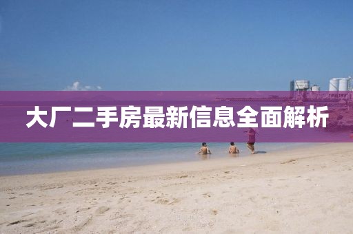 大厂二手房最新信息全面解析