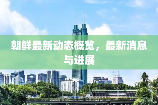 朝鲜最新动态概览，最新消息与进展